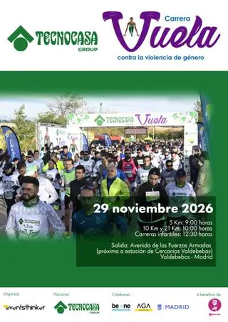 Cartel de X Media Maratón Vuela Contra la Violencia de Genero en Madrid, Madrid