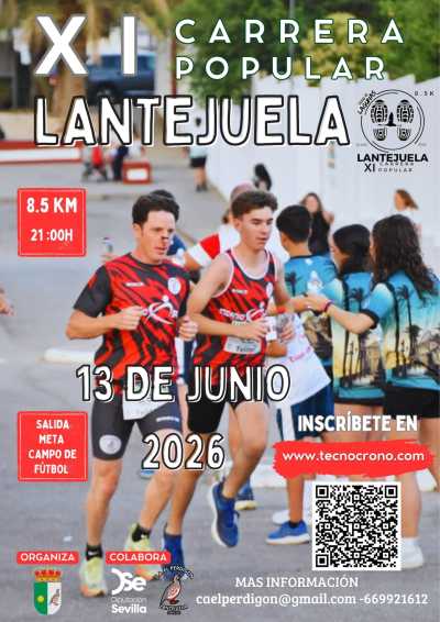 Cartel de XI Carrera Popular de Lantejuela en Lantejuela, Sevilla