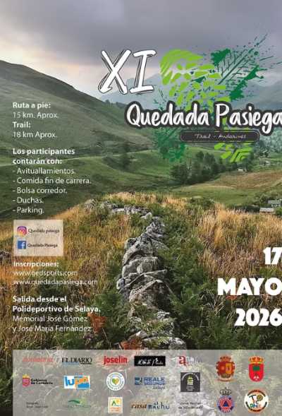 Cartel de XI Trail Quedada Pasiega en Villacarriedo, Cantabria