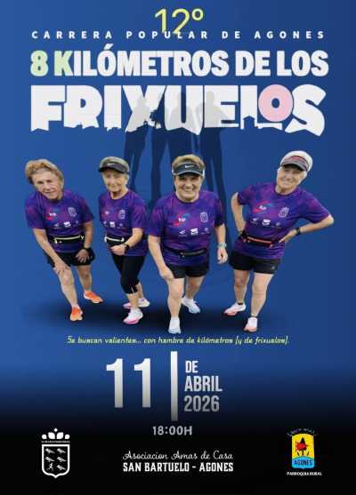 Cartel de XII 8k de los Frixuelos en Pravia, Asturias
