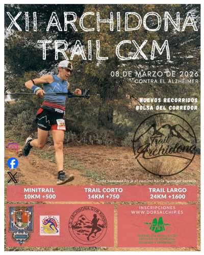 Cartel de XII Archidona Trail CxM en Archidona, Málaga