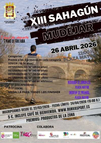 Cartel de XIII Carrera Sahagún Mudejar en Sahagún, castilla-leon