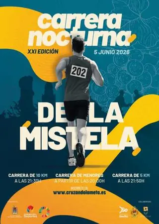 Cartel de XXI Carrera Nocturna la Mistela en Los Palacios y Villafranca, andalucia