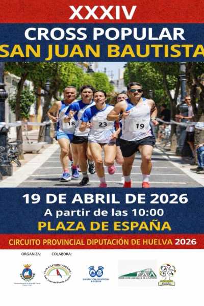 Cartel de XXXIV Cross Popular San Juan Bautista en San Juan del Puerto, andalucia