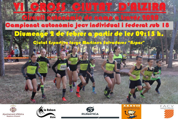 Cartel de VI Cross Ciutat d'Alzira en Alzira, Valencia