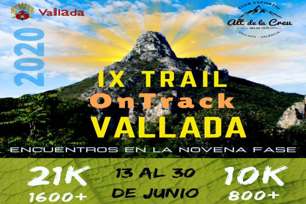 Cartel de IX Trail Vallada OnTrack en Vallada, Valencia