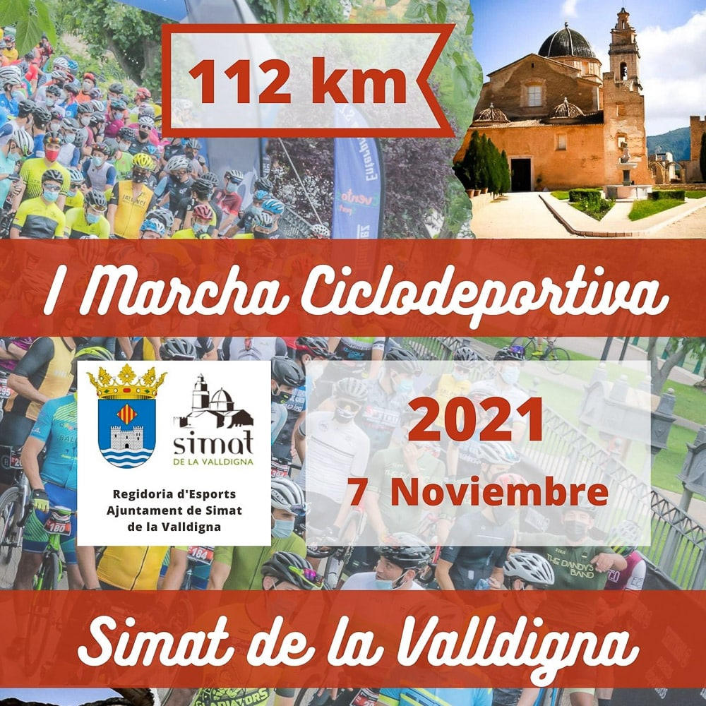 Cartel de I Marcha Ciclodeportiva Simat en Simat de la Valldigna, Valencia