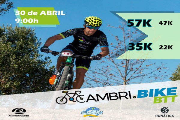 Cartel de CambriBike BTT en Cambrils, Tarragona