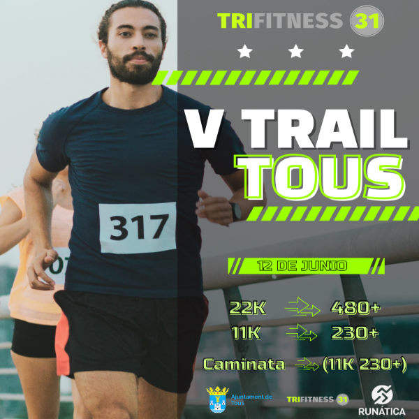 Cartel de V Trail Tous en Tous, Valencia