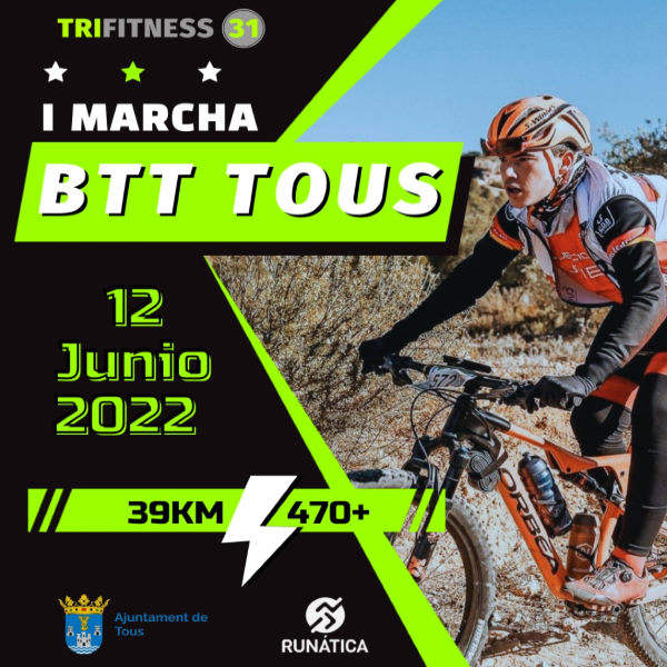 Cartel de I Marcha BTT Tous en Tous, Valencia