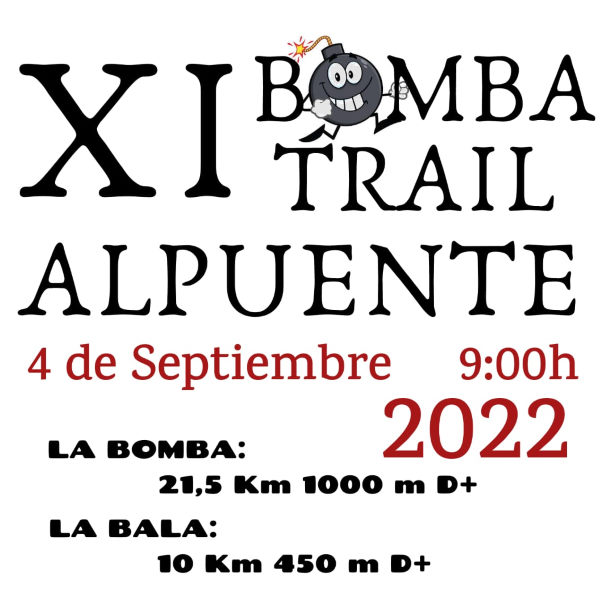 Cartel de XI Bomba Trail Alpuente en Alpuente, Valencia