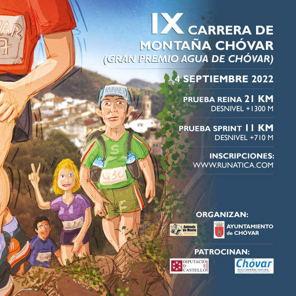 Cartel de IX Carrera Montaña Chovar en Chovar, Castellón