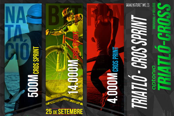 Cartel de Triatló-Cross La Pineda Platja en La Pineda Platja, Tarragona