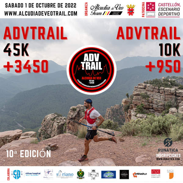 Cartel de X Alcudia de Veo Trail 45K-10K en Alcudia de Veo, Castellón