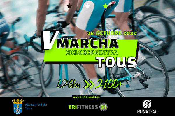 Cartel de V Marcha Ciclodeportiva Tous en Tous, Valencia