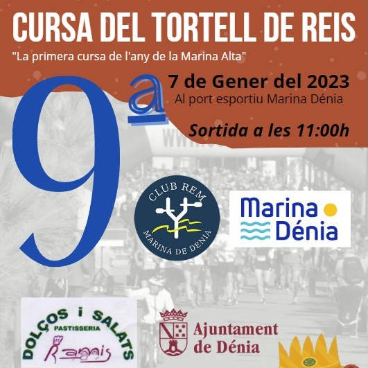 Cartel de 9ª Cursa del Tortell de Reis Denia en Denia, Alicante