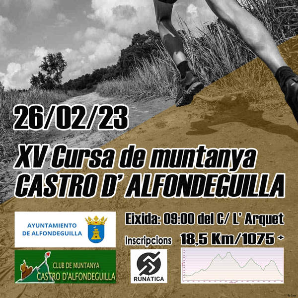 Cartel de XV Cursa Muntanya Castro d'Alfondeguilla en Alfondeguilla, Castellón