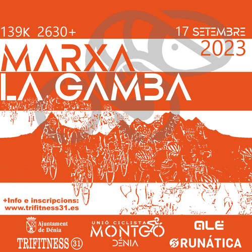Cartel de V Marcha Ciclodeportiva La Gamba en Denia, Alicante