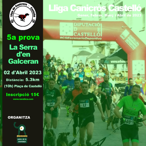 Cartel de Lliga Canicròs Castelló - Serra d'en Galceran en Serra d'en Galceran, Castellón