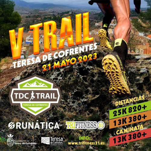 Cartel de V Trail Teresa de Cofrentes en Teresa de Cofrentes, Valencia