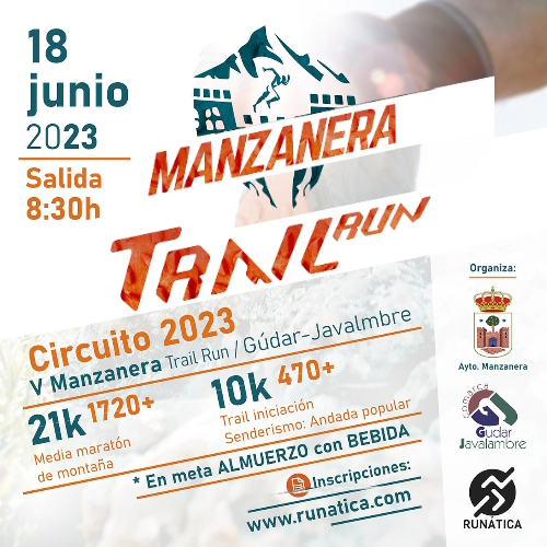 Cartel de V Manzanera Trail Run en Manzanera, Teruel