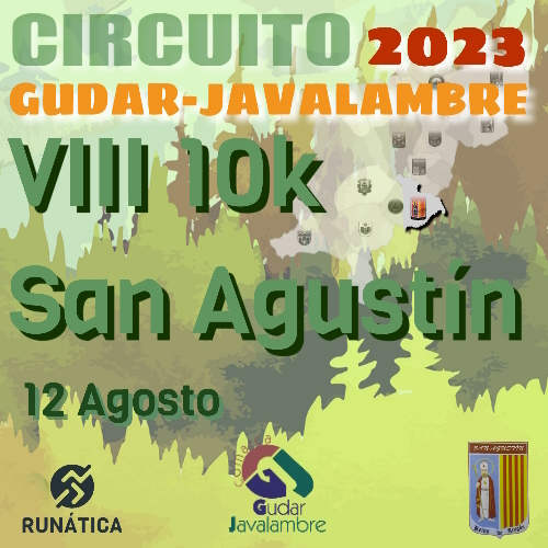 Cartel de VIII 10K San Agustín en San Agustín, Teruel