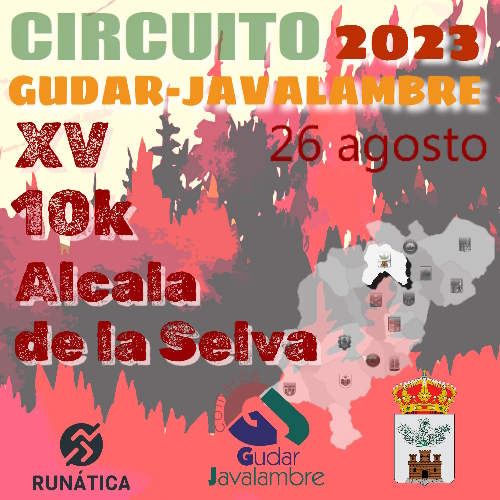 Cartel de XV 10K Alcalá de la Selva en Alcalá de la Selva, Teruel
