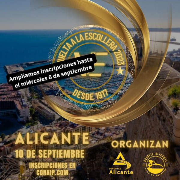 Cartel de Travesía Vuelta a la Escollera en Alicante, Alicante