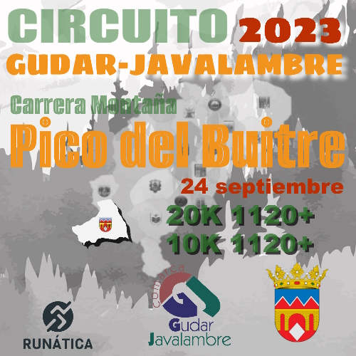 Cartel de I Carrera Montaña al Pico del Buitre en Arcos de las Salinas, Teruel