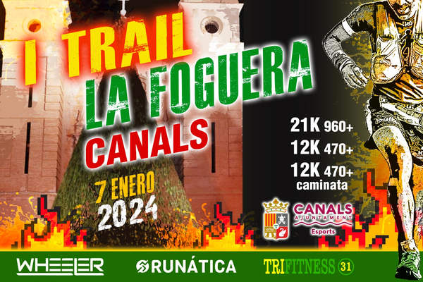 Cartel de I Trail la Foguera Canals en Canals, Valencia