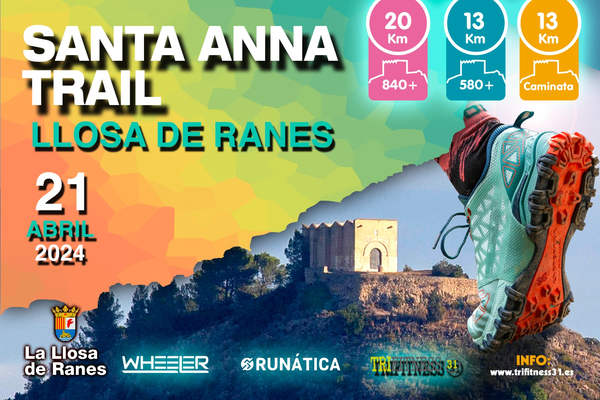Cartel de Santa Anna Trail Llosa de Ranes en Llosa de Ranes, Valencia
