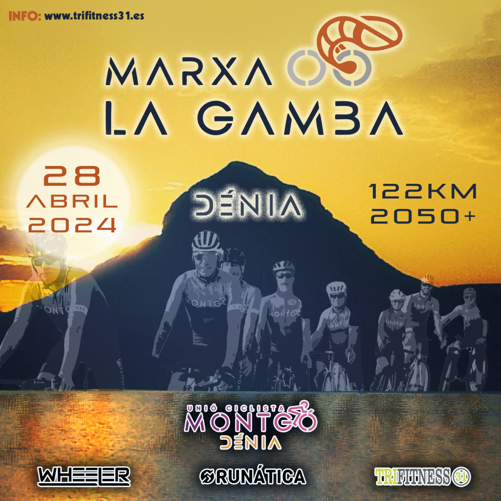 Cartel de VI Marcha Ciclodeportiva La Gamba en Denia, Alicante