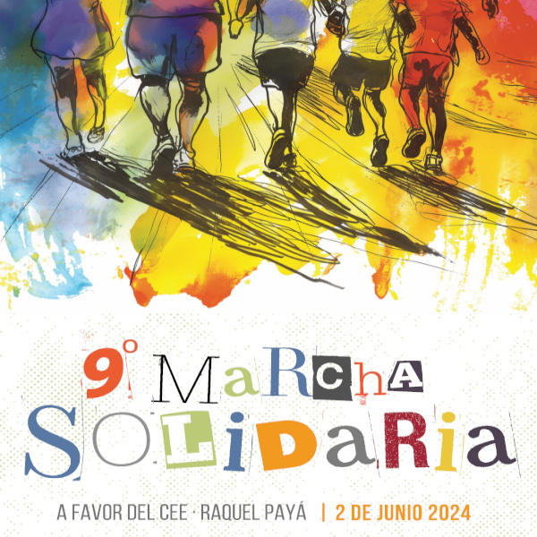 Cartel de IX Marcha Solidaria CEE Raquel Payá en Dénia, Alicante