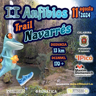 Cartel de II Anfibios Trail de Navarrés en Navarres, Valencia
