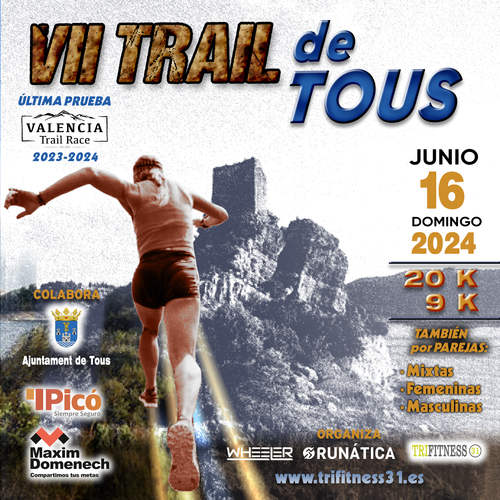 Cartel de VII Trail Tous en Tous, Valencia
