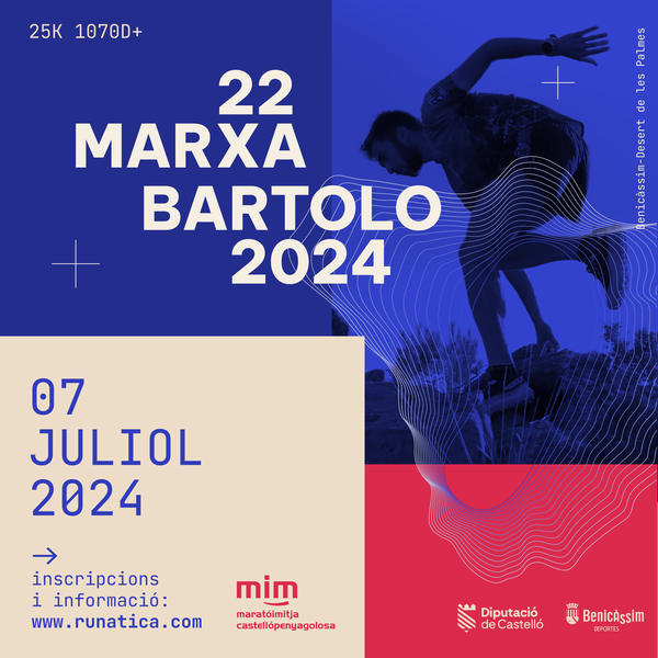 Cartel de XXII Marxa al Bartolo en Paseo Marítimo Bernat Artola. Benicàssim, Castellón