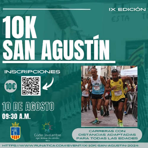 Cartel de IX 10K San Agustín en San Agustín, Teruel