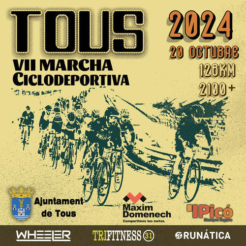 Cartel de VII Marcha Ciclodeportiva Tous en Tous, Valencia