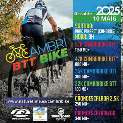 Cartel de CambriBike BTT en Cambrils, Tarragona