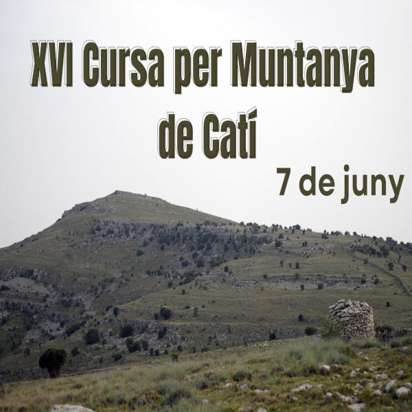 Cartel de XVI Cursa Muntanya Nocturna Catí en Catí, Castellón
