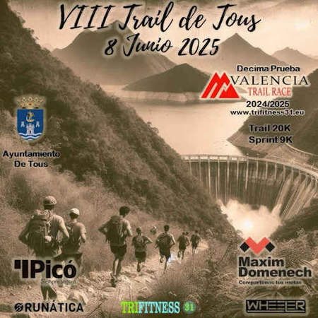 Cartel de VIII Trail Tous en Tous, Valencia