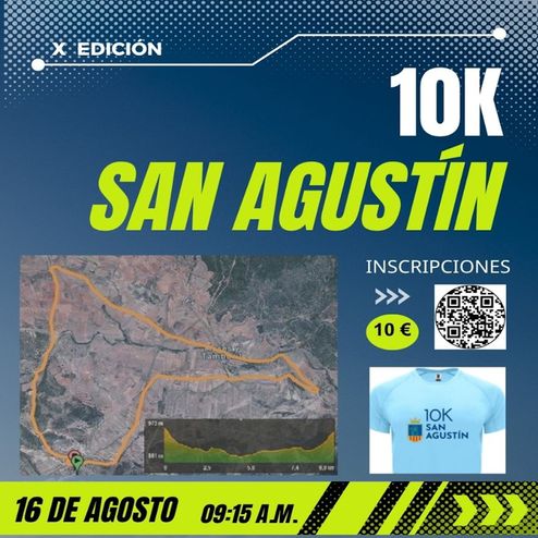 Cartel de X 10K San Agustín en San Agustín, Teruel