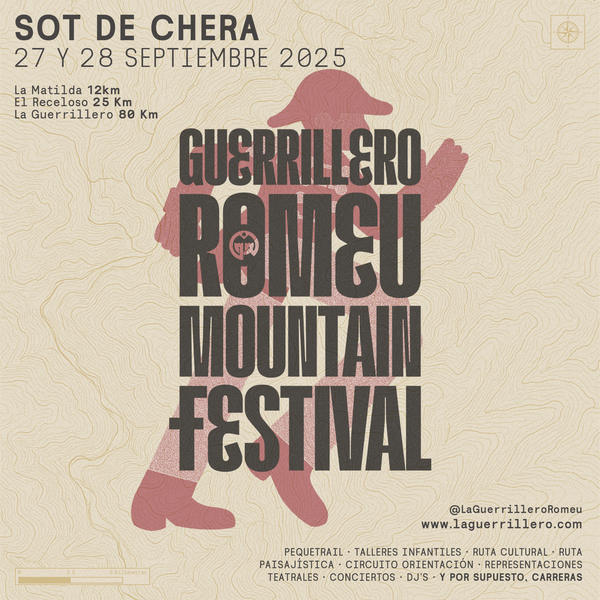 Cartel de Guerrillero Romeu Mountain Festival en Sot de Chera, Valencia