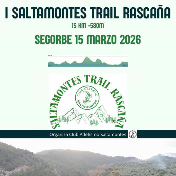 Cartel de I Saltamontes Trail Rascaña en Segorbe, Castellón