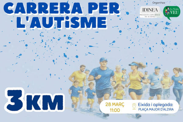 Cartel de Carrera Solidaria per l'Autisme Alzira en Alzira, Valencia