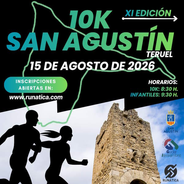 Cartel de XI 10K San Agustín en San Agustín, Teruel