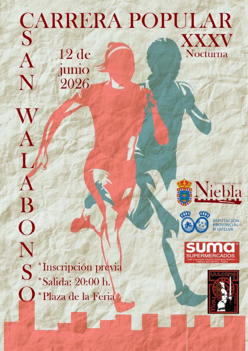 Cartel oficial de 10K Huelva Puerta del Descubrimiento — 6 de junio de 2026 en Huelva, Huelva