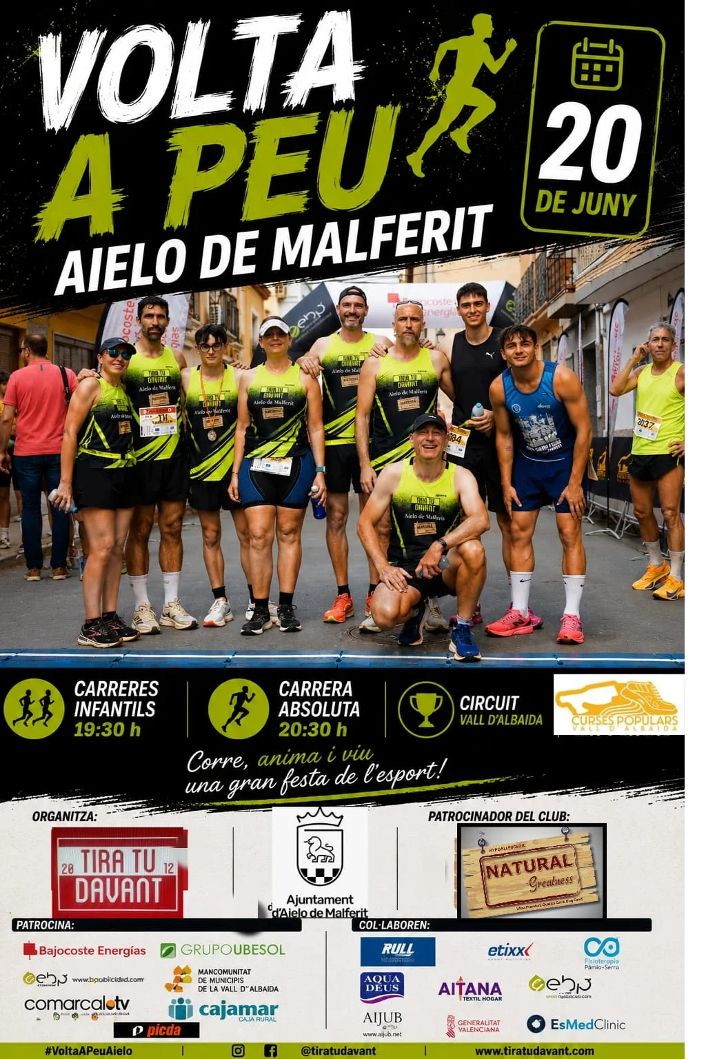 Cartel oficial de Volta a Peu Aielo de Malferit — 20 de junio de 2026 en Ayelo de Malferit, valencia