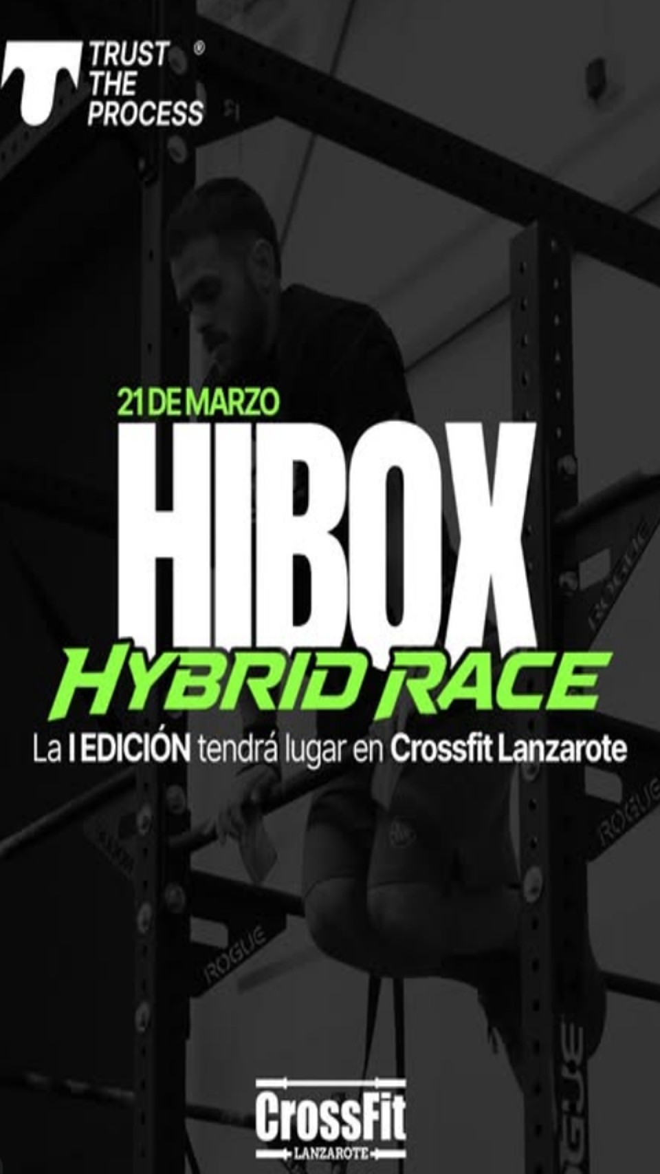 Cartel oficial de I HIBOX HYBRID RACE by Crossfit Lanzarote 2026 — 18 de abril de 2026 en Arrecife, Las Palmas