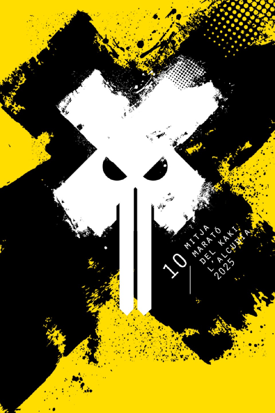 Cartel oficial de X Media Maratón del Kaki 2025 — 5 de octubre de 2025 en Alcúdia (l'), Valencia
